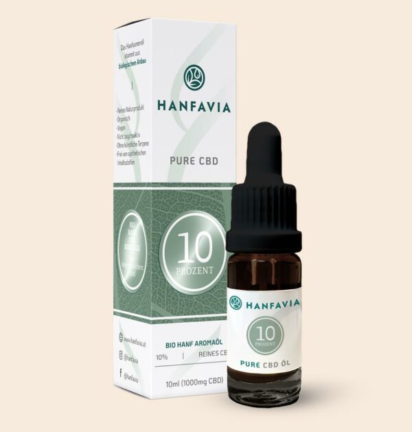 Hanfavia Bio CBD Öl 10% Isolat - Reines CBD - Produktfoto