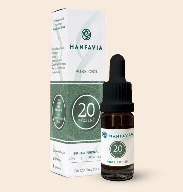 Hanfavia Bio CBD Öl 20% Isolat - Reines CBD - Produktfoto