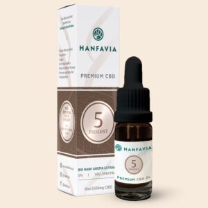 Hanfavia Bio CBD Öl 5% Vollspektrum - Träger: Hanfsamenöl - Produktfoto